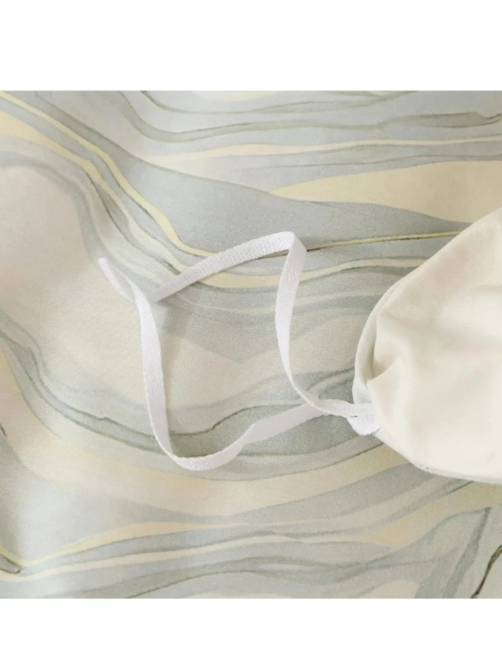 Aqua Ripple DUVET SET 100% Cotton 500 Thread Count with Zipper & Ties - KING